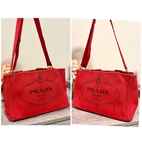 Authentic PRADA Canapa Crossbody bag - Picture 10 of 17